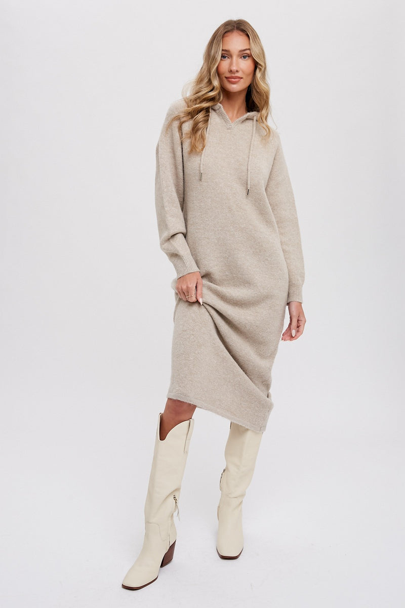 Averie Hoodie Shift Sweater Dress