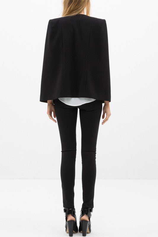 Zara black cape on sale jacket